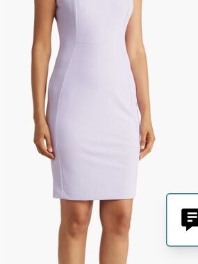 Calvin Klein Lilac Sheath Midi Dress